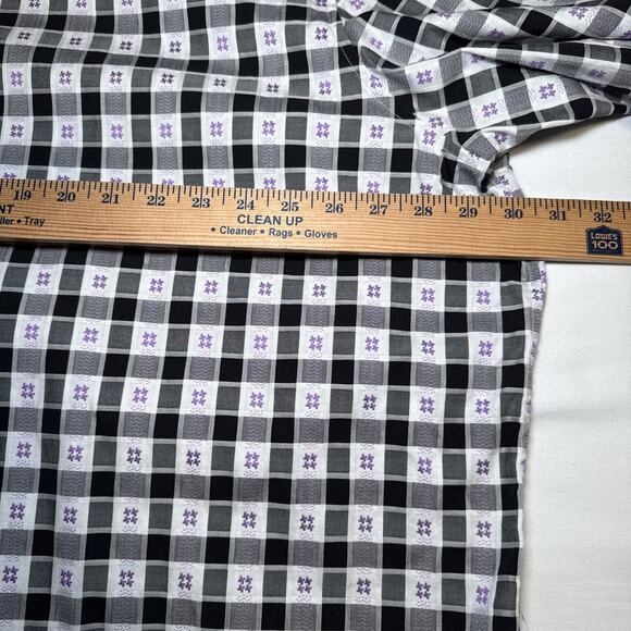 Robert Graham Black White Check Flip Cuff Contrast Button Shirt Mens Sz 3XL EUC - Picture 7 of 14